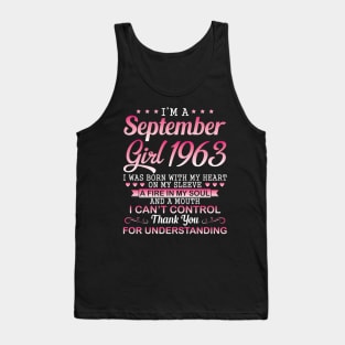 September Girl 1963 I Was Born With My Heart On My Sleeve A Fire In My Soul A Mouth I Can't Control Tank Top